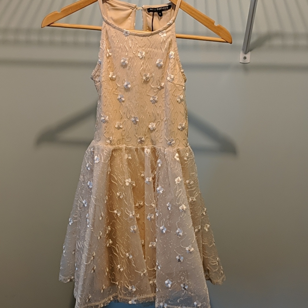 Cream girls dress Size 8